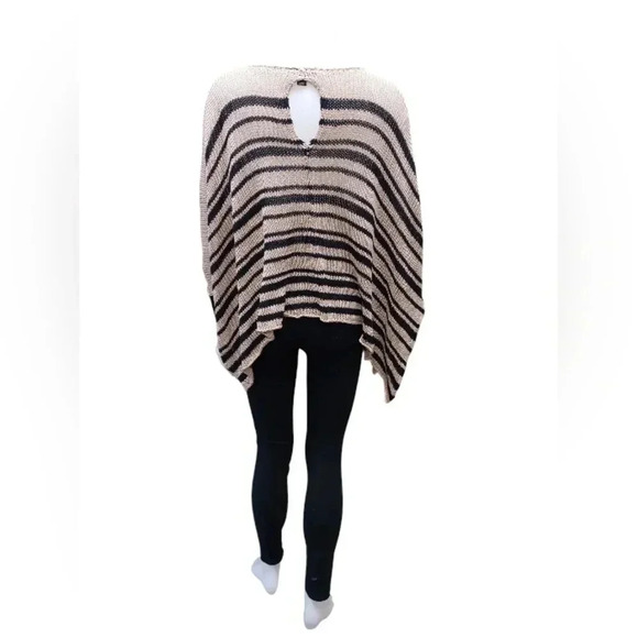 Wooden Ships EUC Black  and Brown LS Knit Sweater Size M-L - Picture 3 of 9